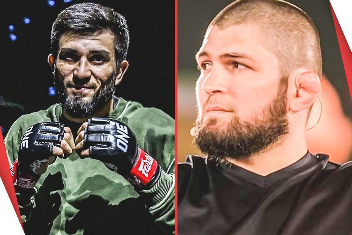 Halil Amir (L) says Khabib Nurmagomedov (R) pushed him hard in training for upcoming fight. -- Photo by ONE Championship
