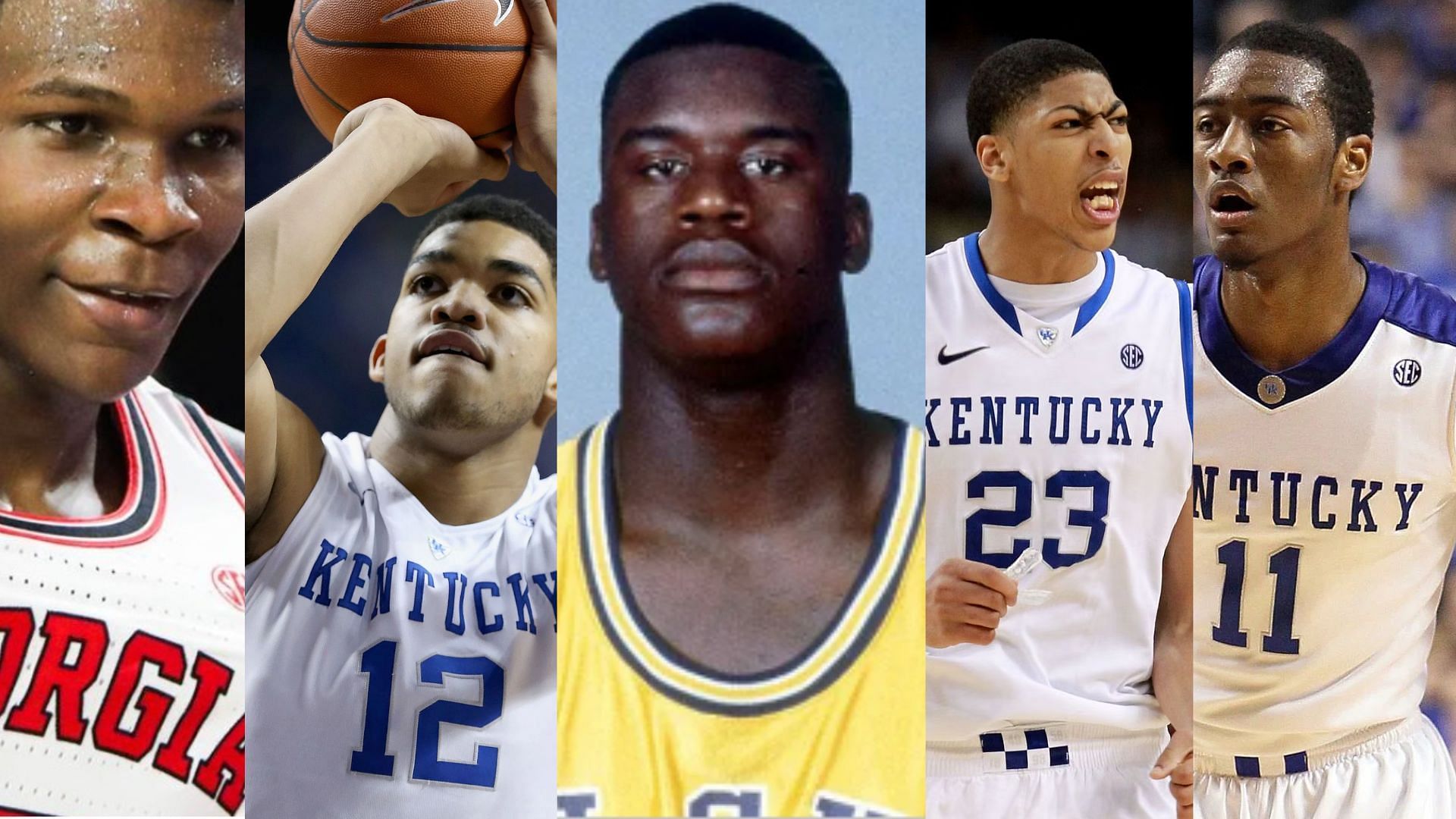 From left to right: Anthony Edwards, Karl-Anthony Towns, Shaquille O