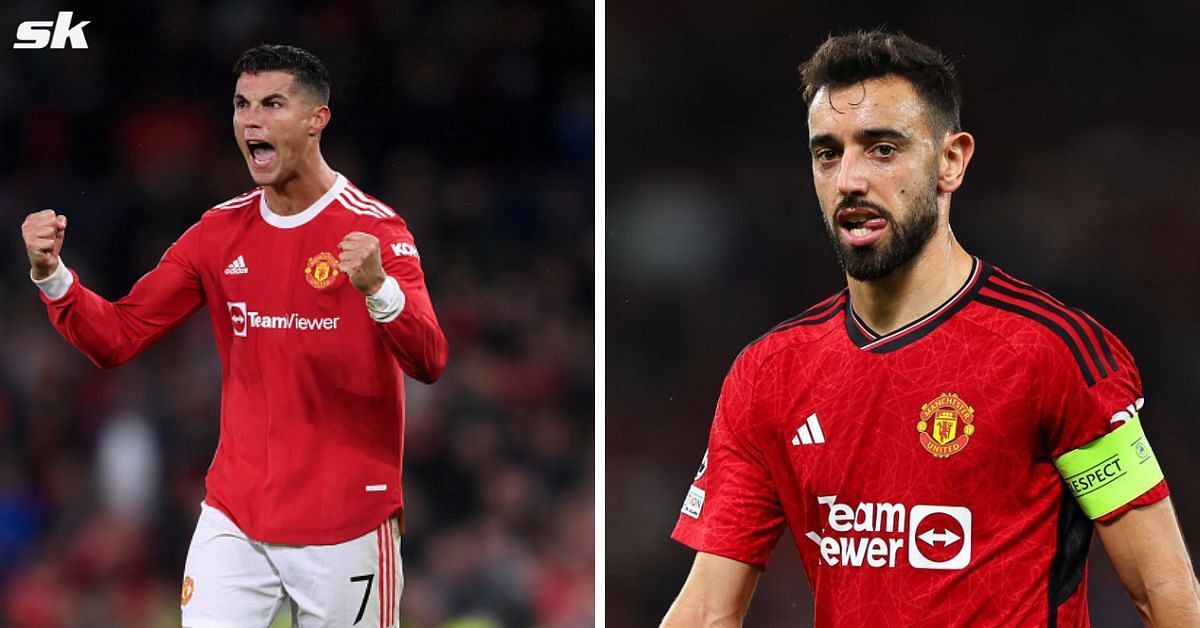 Cristiano Ronaldo (left) and Bruno Fernandes