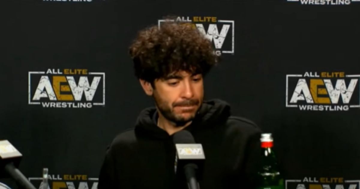 Tony Khan was attacked by The Elite and Jack Perry [Photo from AEW YouTube]