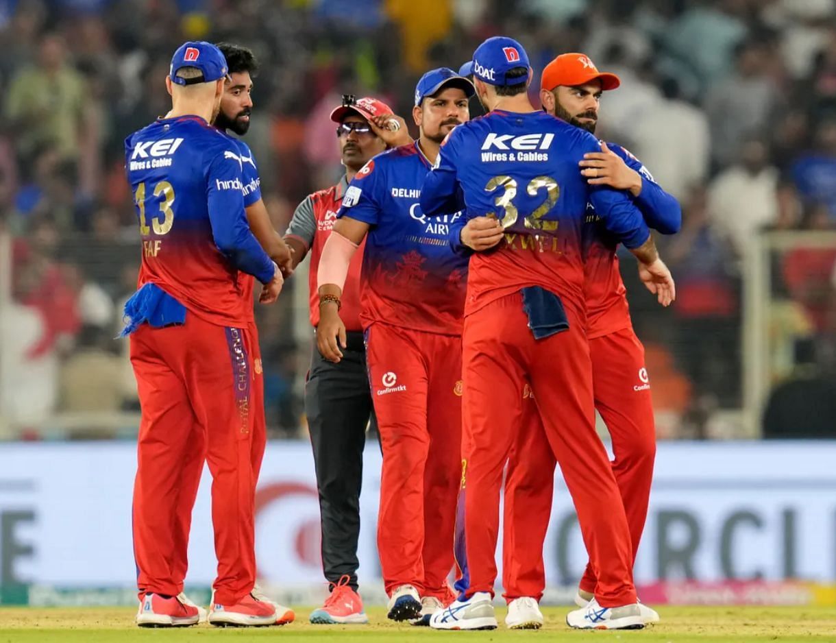 RCB players after the loss vs RR [Image credit: IPLT20/BCCI]