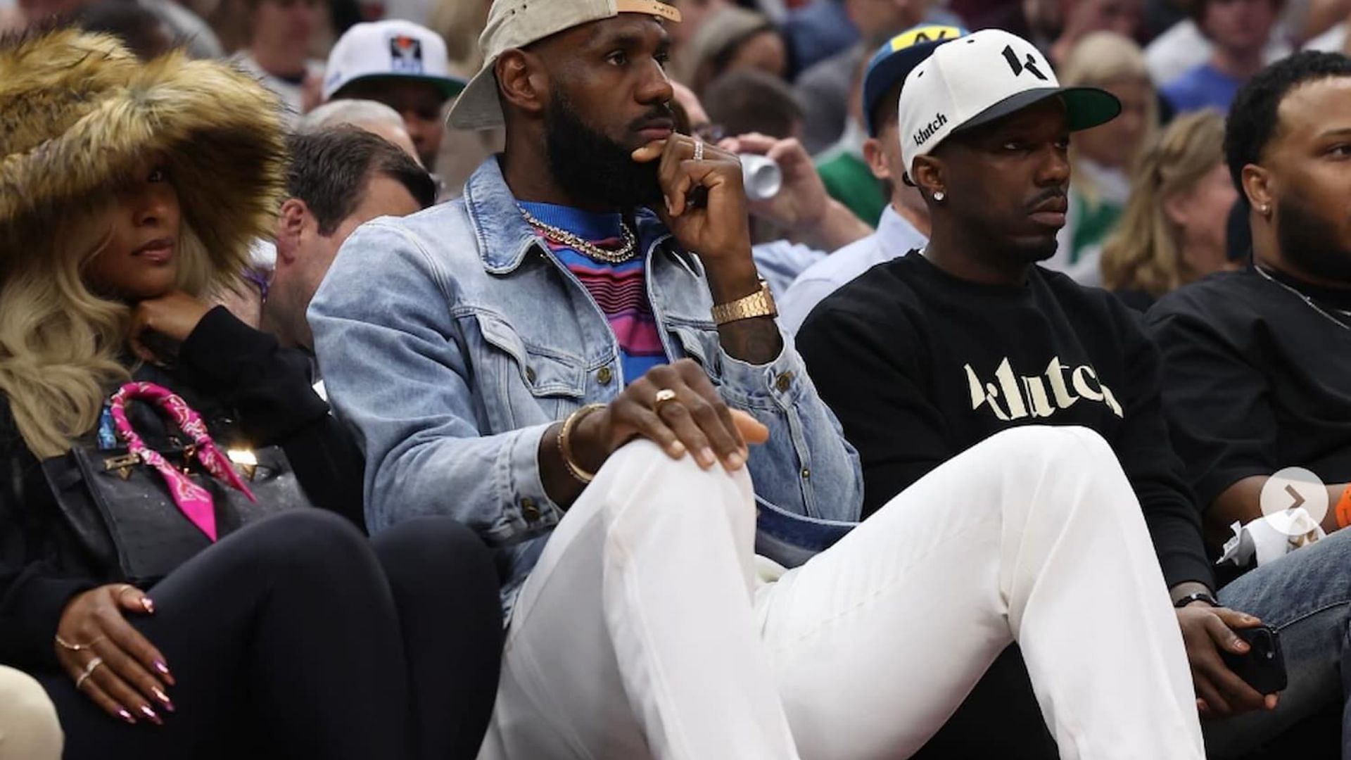 Rich Paul is in attendance at the Cavs-Celtics game with LeBron and Savannah James