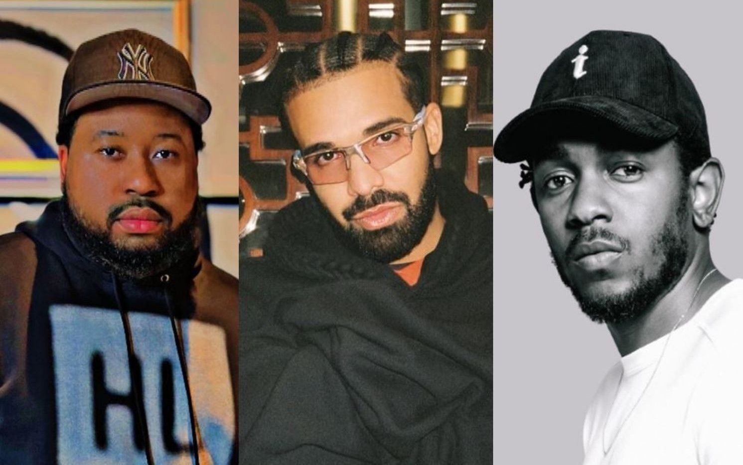 Atlanta Hawks Twitter trolls Drake supporter DJ Akademiks (L) over Kendrick Lamar