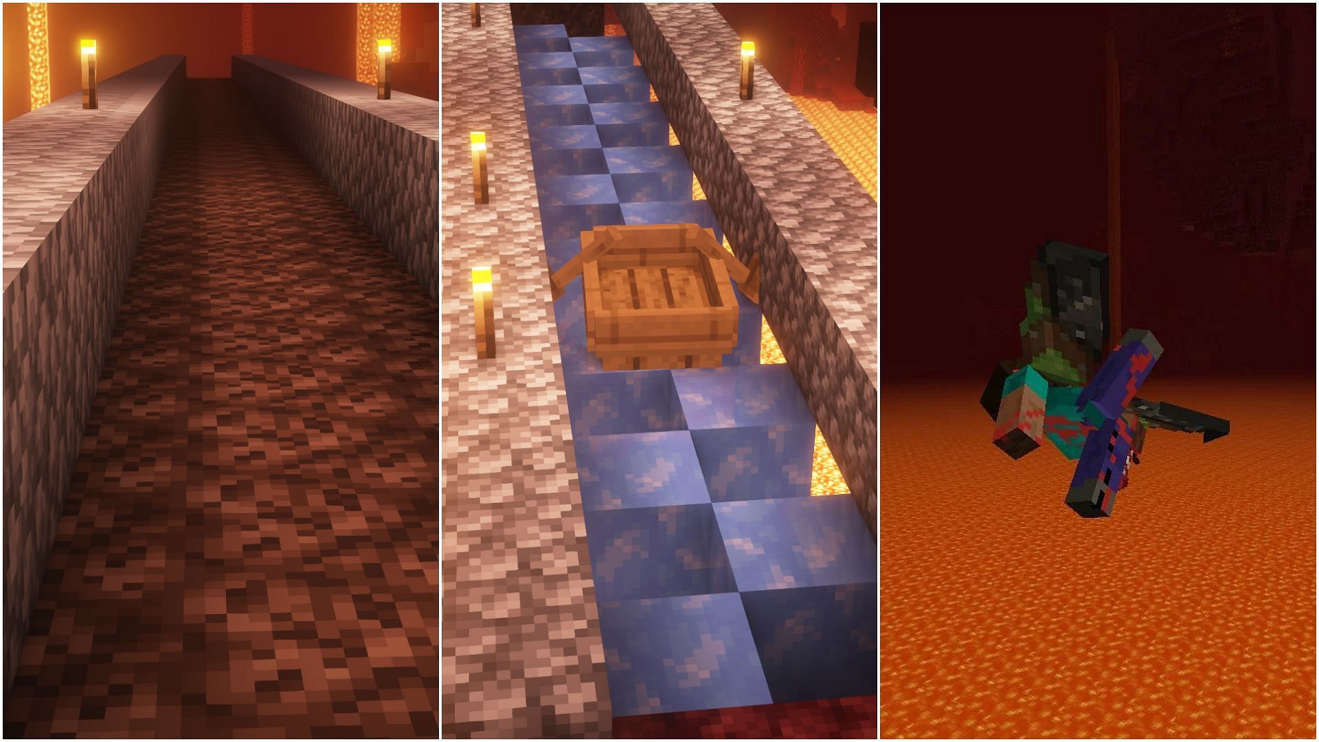 There are several great alternatives to riding a strider (Image via Mojang Studios)