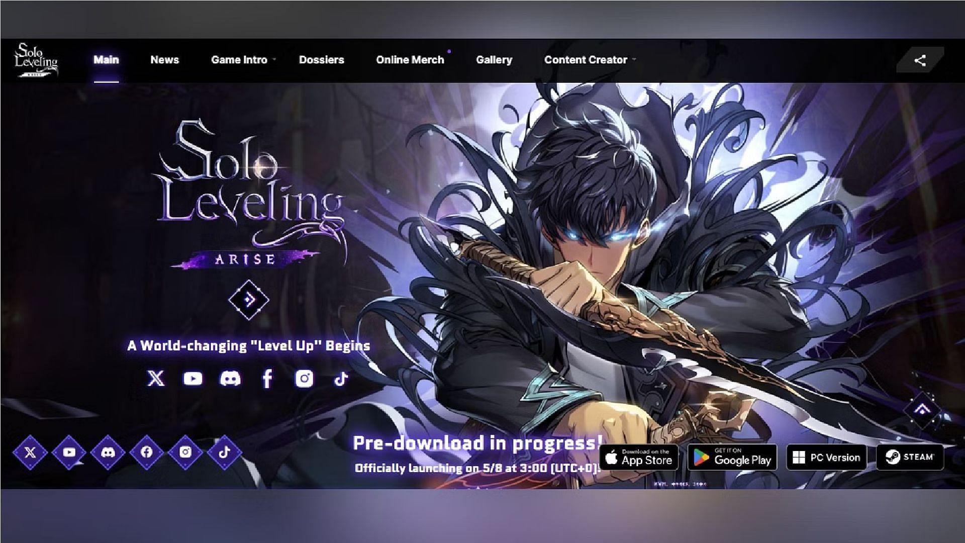 Solo Leveling Arise is now available for PC users on the official website (Image via Netmarble)