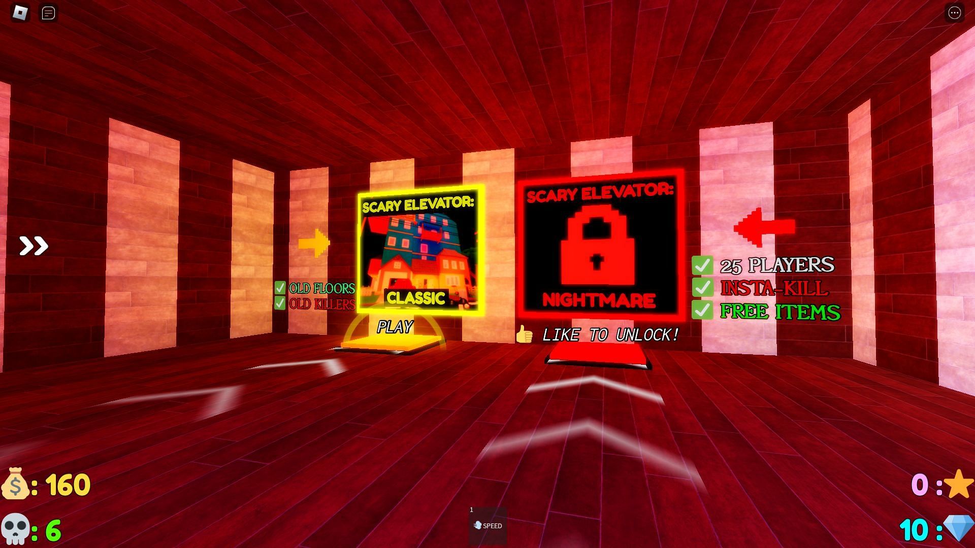 Classic and Nightmare game modes (Image via Roblox)