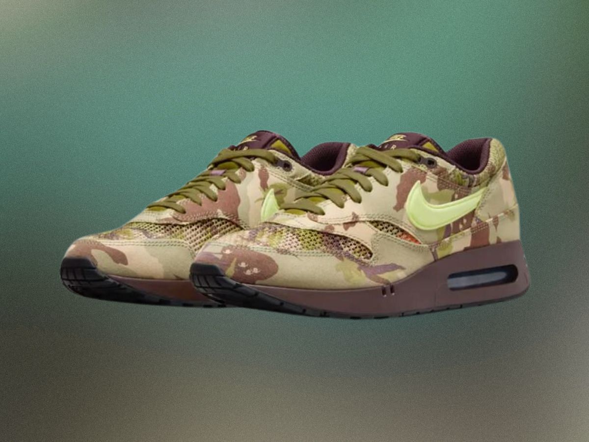 Nike Air Max 1 Camo and Light Lemon Twist sneakers 