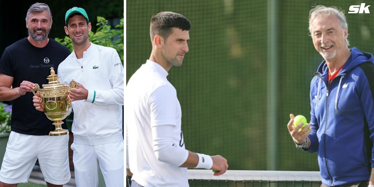 Goran Ivanisevic, Novak Djokovic, and Marco Panichi