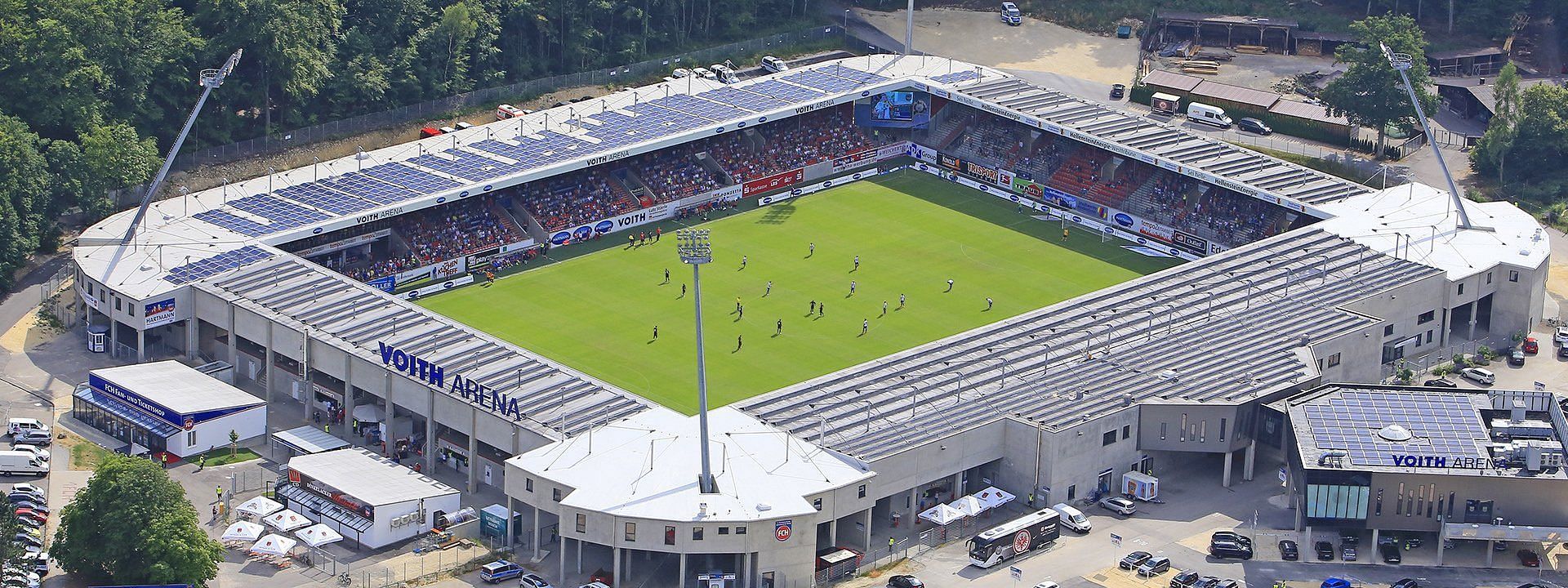FC Heidenheim&#039;s Voith Arena is second among the confirmed EA FC 25 new stadiums (Image via EA Sports)