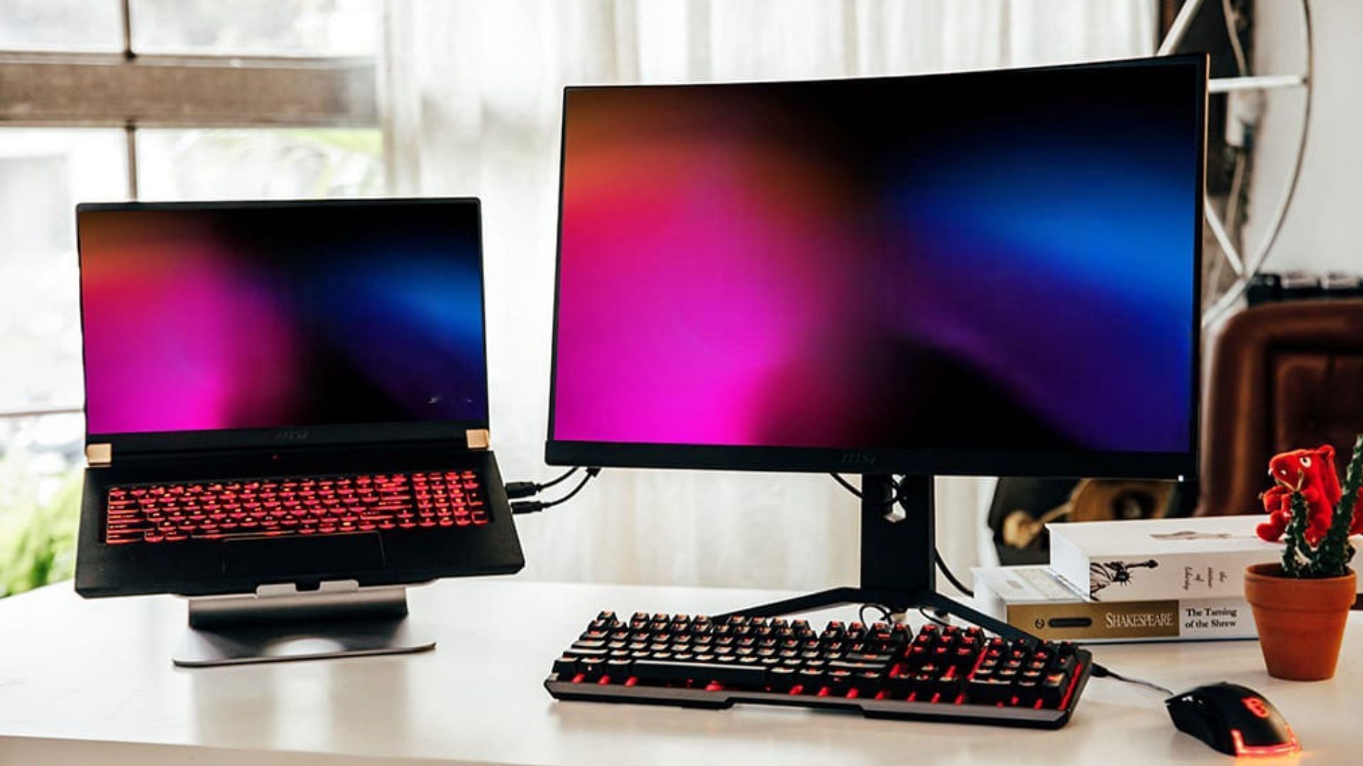 External monitors will level up your laptop gaming experience (Image via MSI)