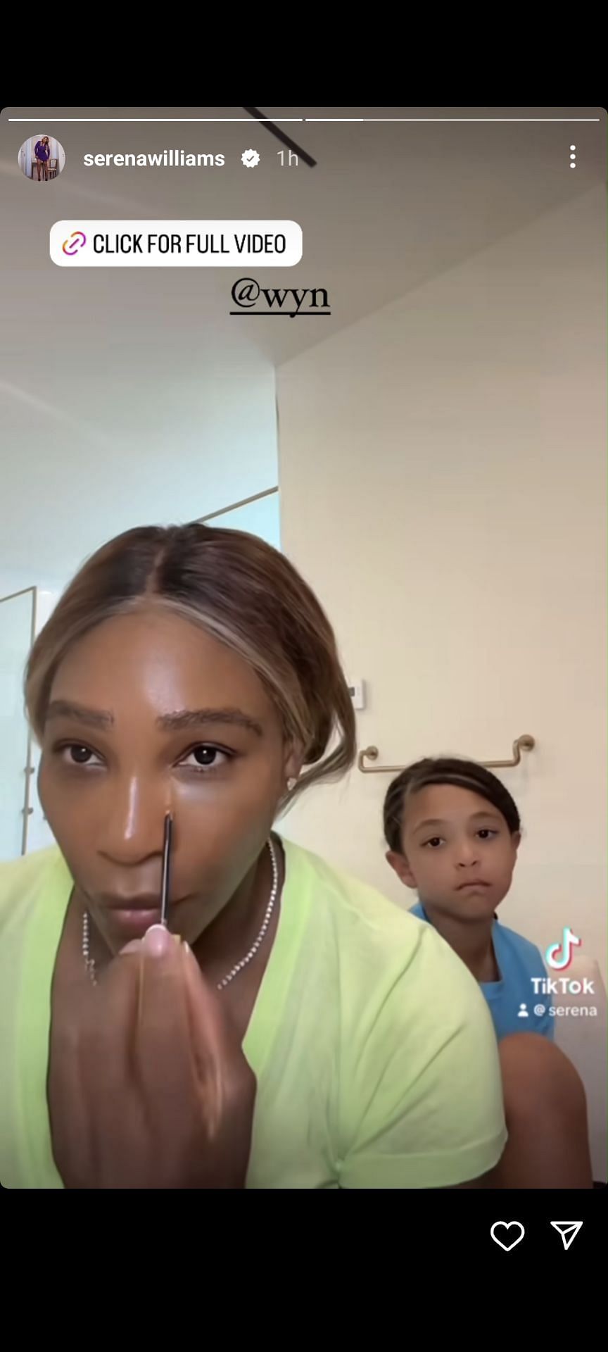 A glimpse of Sarena William&#039;s video with her daughter