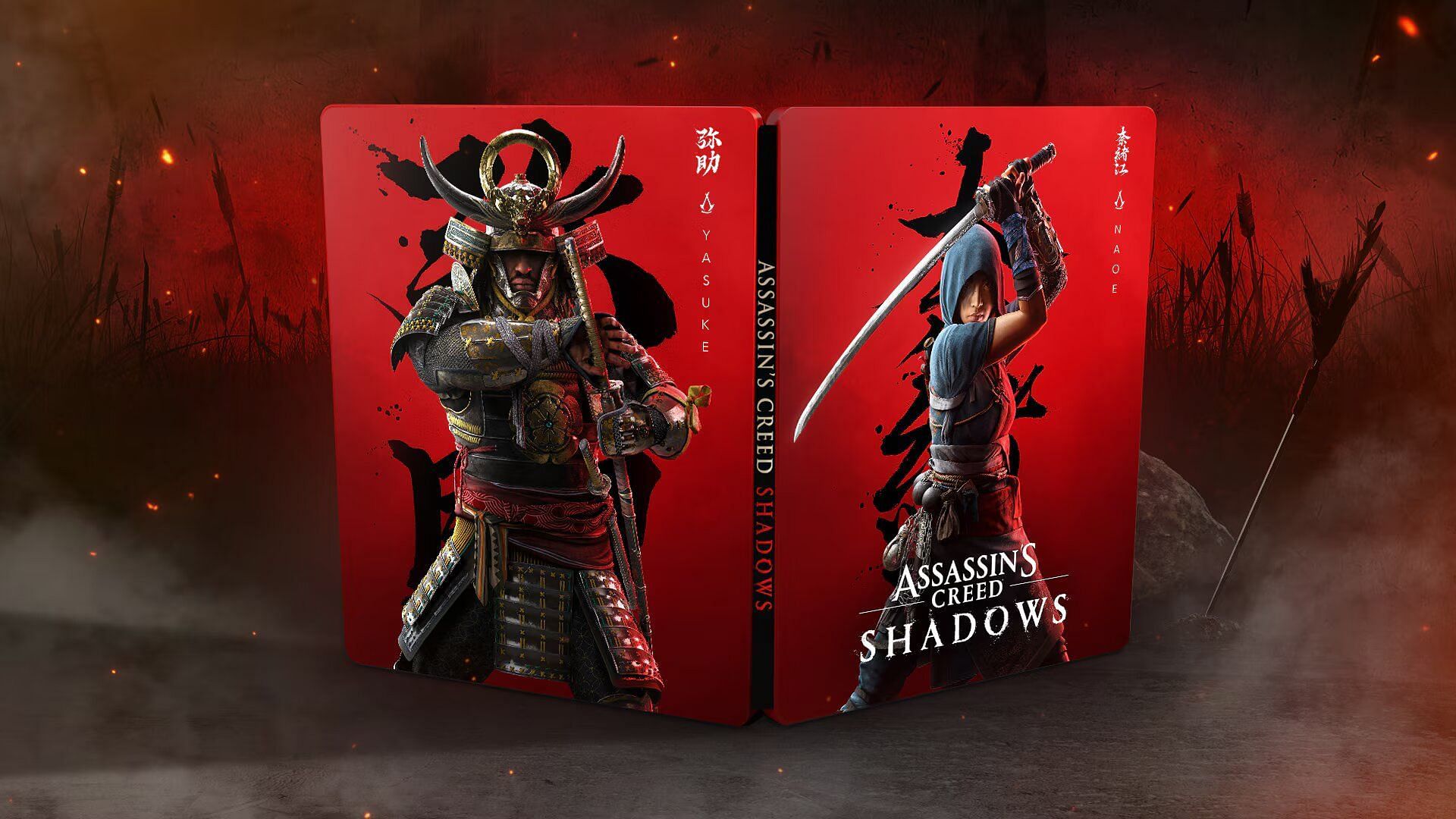 A unique SteelBook case featuring Naoe and Yasuke (Image via Ubisoft)