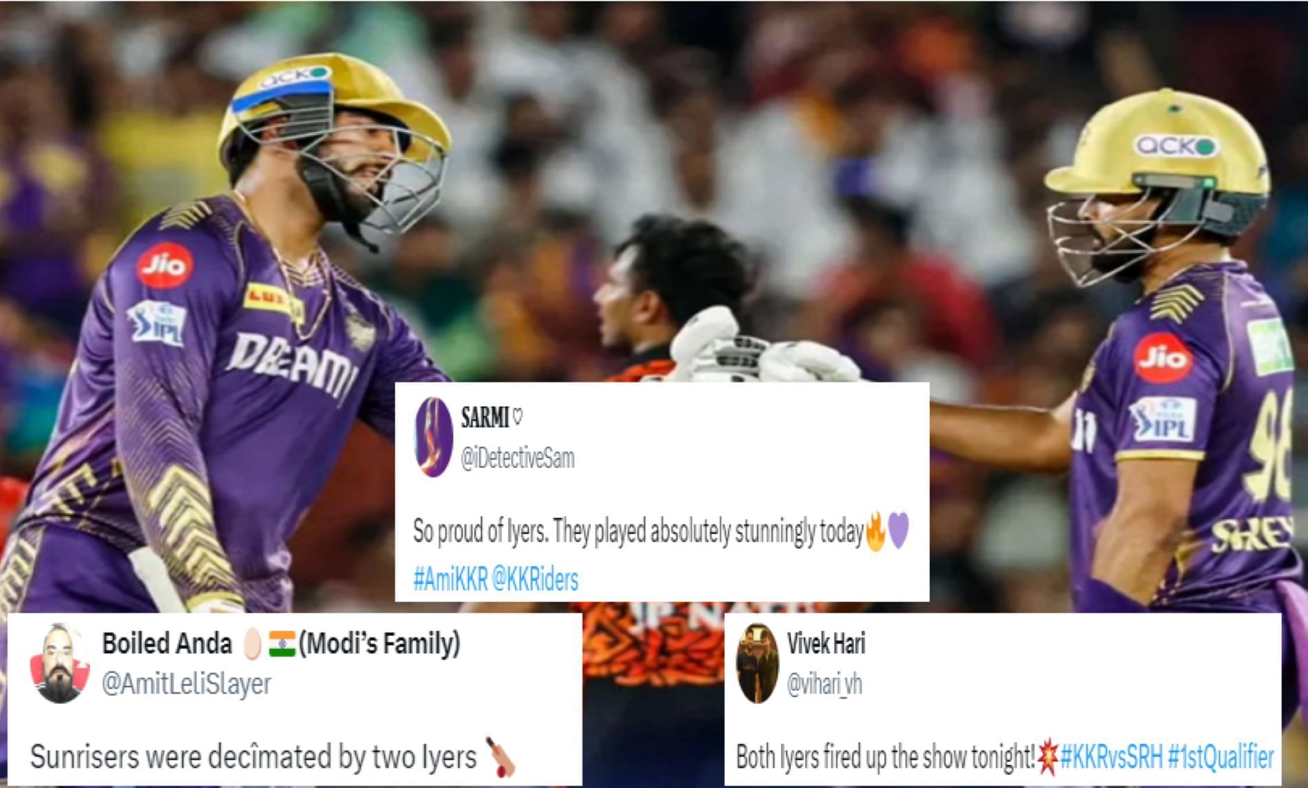 "Sunrisers were decîmated by two Iyers" Fans hail Shreyas Iyer and