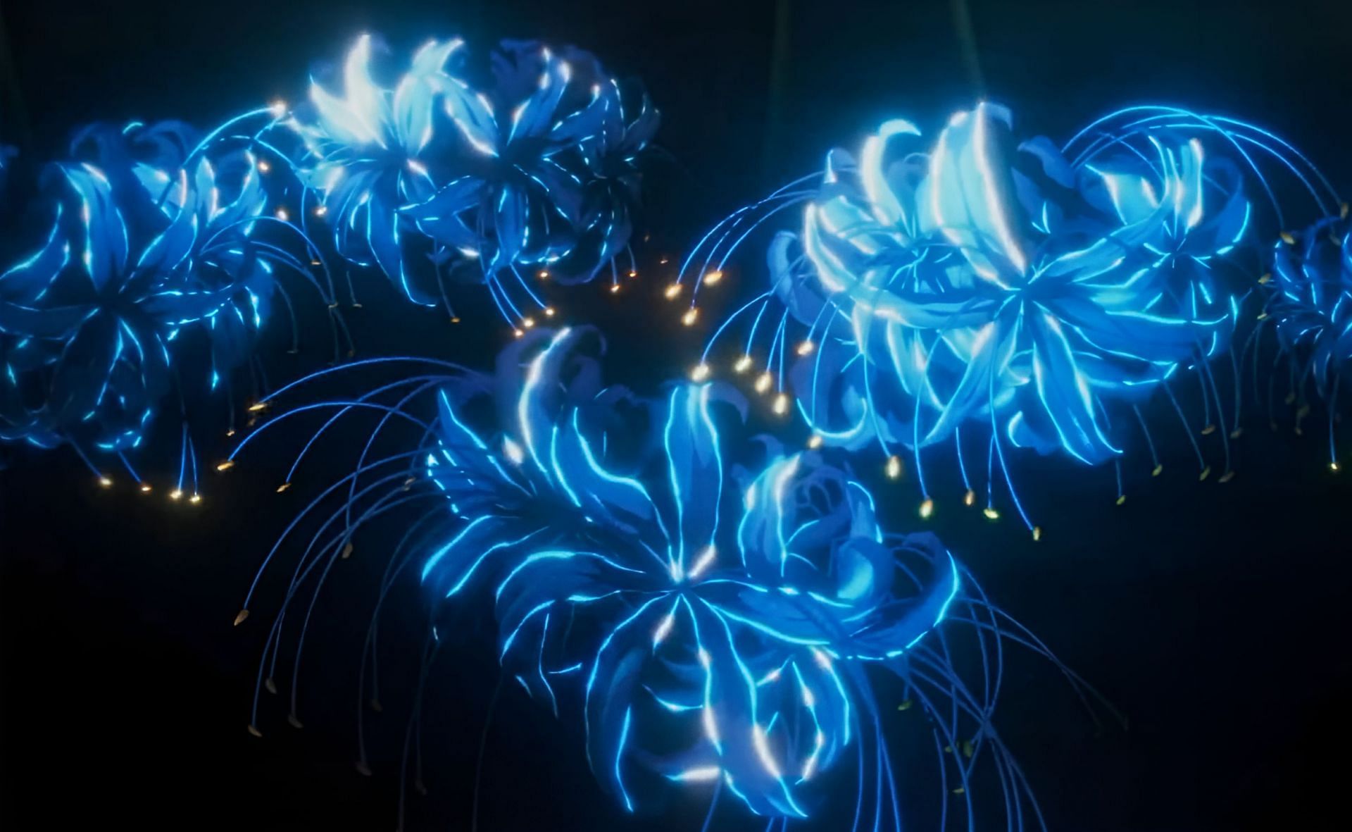 Blue Spider Lily as seen in the Demon Slayer season 4 ending theme song(Image via Ufotable)