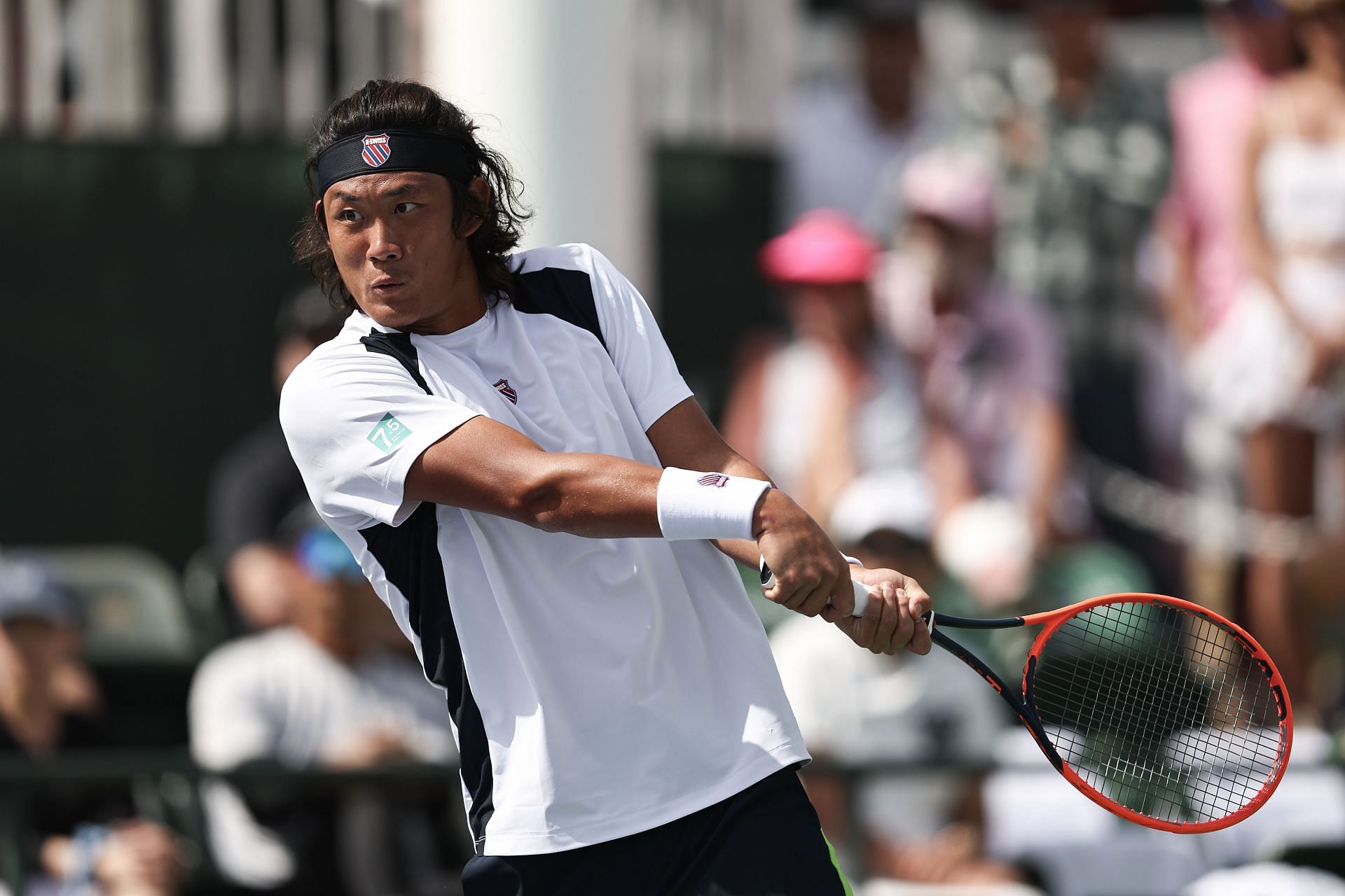 Zhizhen Zhang at the 2024 BNP Paribas Open.