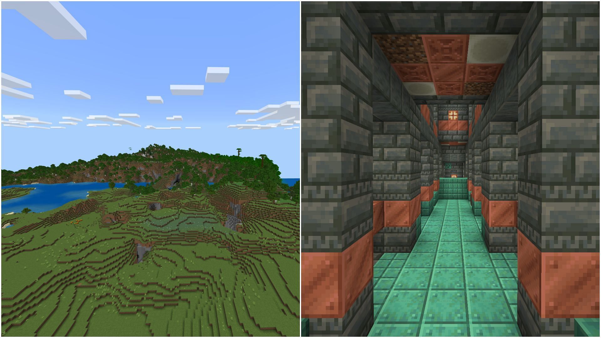 New features in Minecraft updates always generate in new chunks (Image via Mojang Studios)