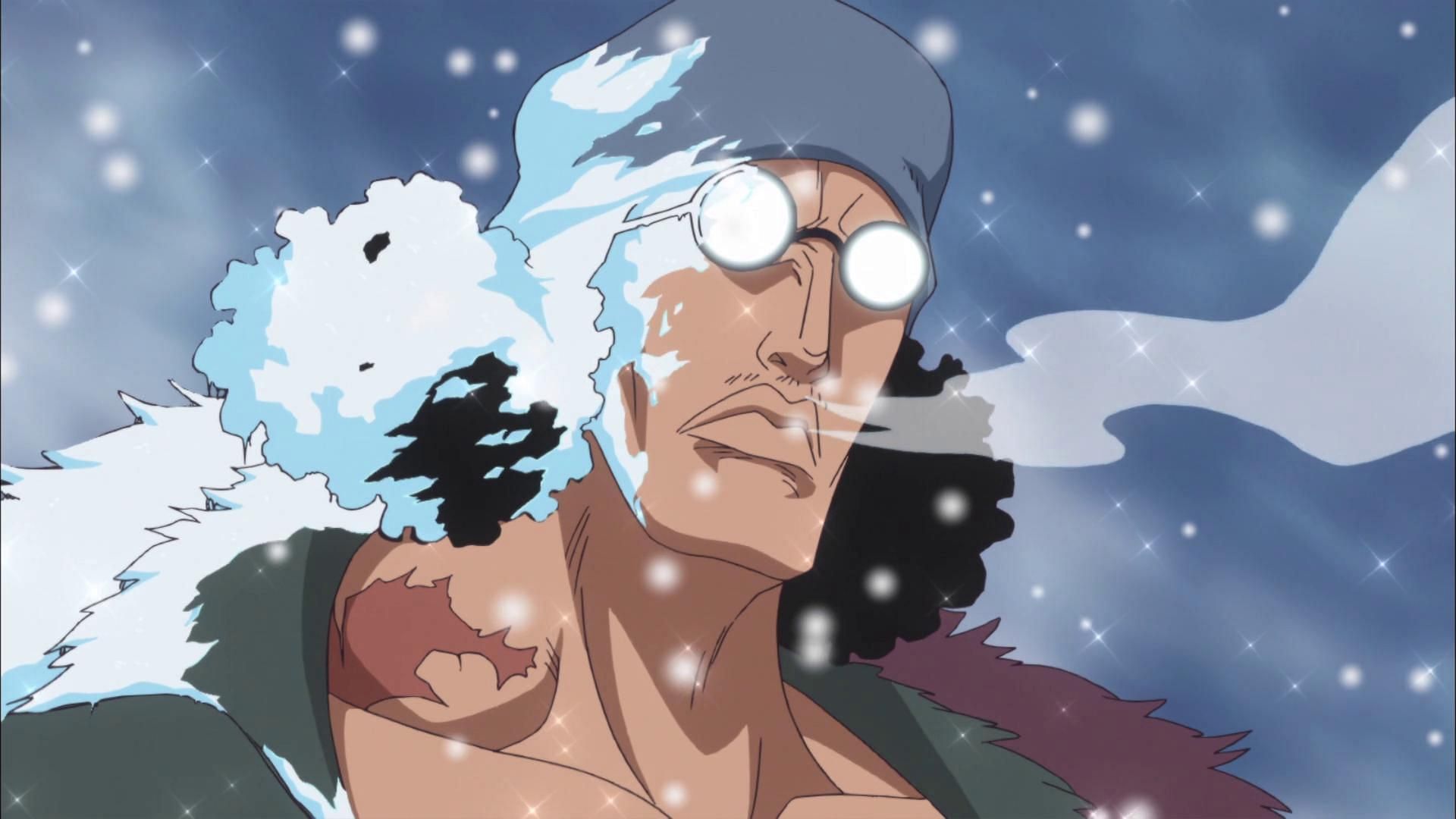 Kuzan makes his first appearance following his victory over Monkey D. Garp (Image via Toei Animation)