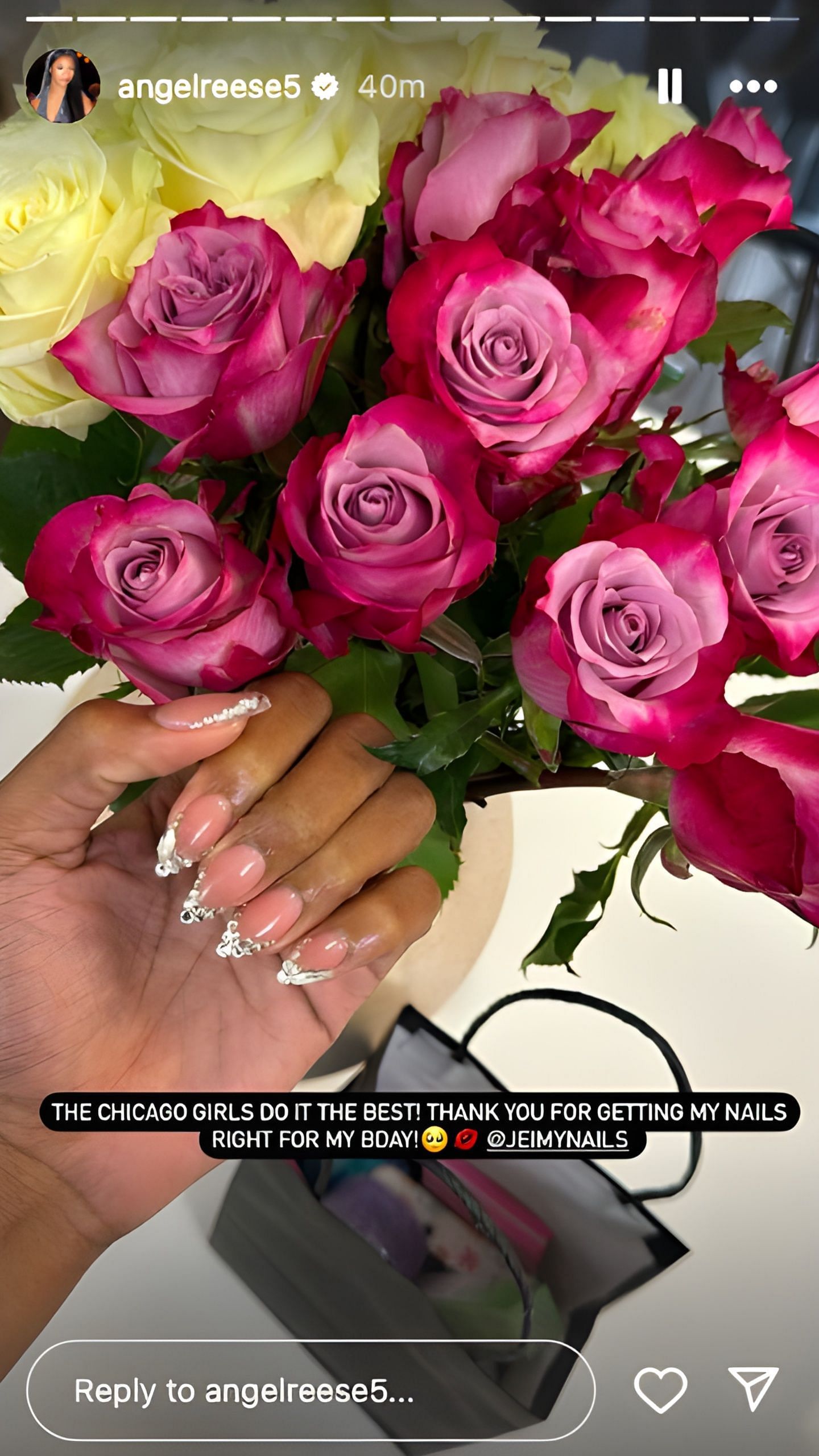 Angel Reese got her nails done before her 22nd birthday