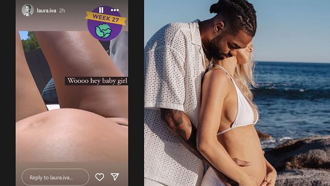 D'Angelo Russell's girlfriend Laura Ivaniukas shares video of "quickening" amid second pregnancy; "Woo hey baby girl"