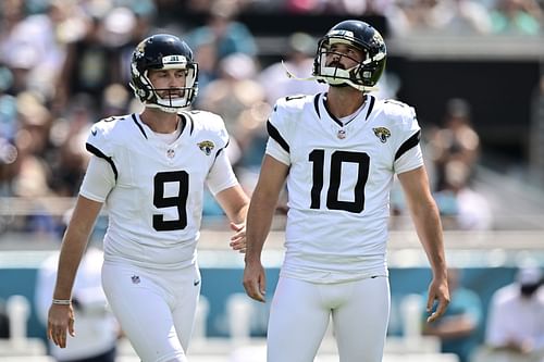 Brandon McManus (#10) during Houston Texans v Jacksonville Jaguars