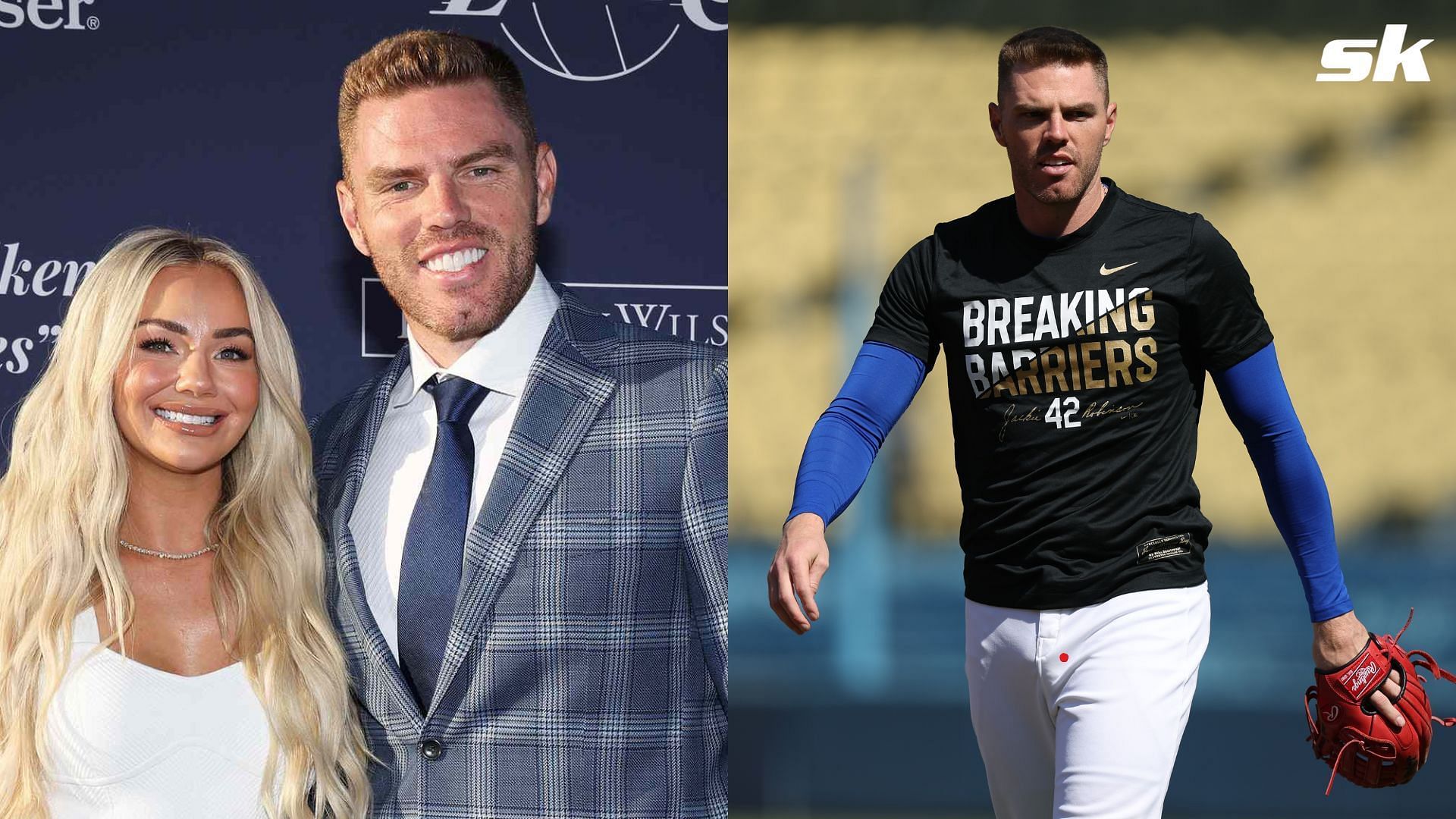 Freddie Freeman and his wife Chelsea showed off their stylish get-ups at a recent event