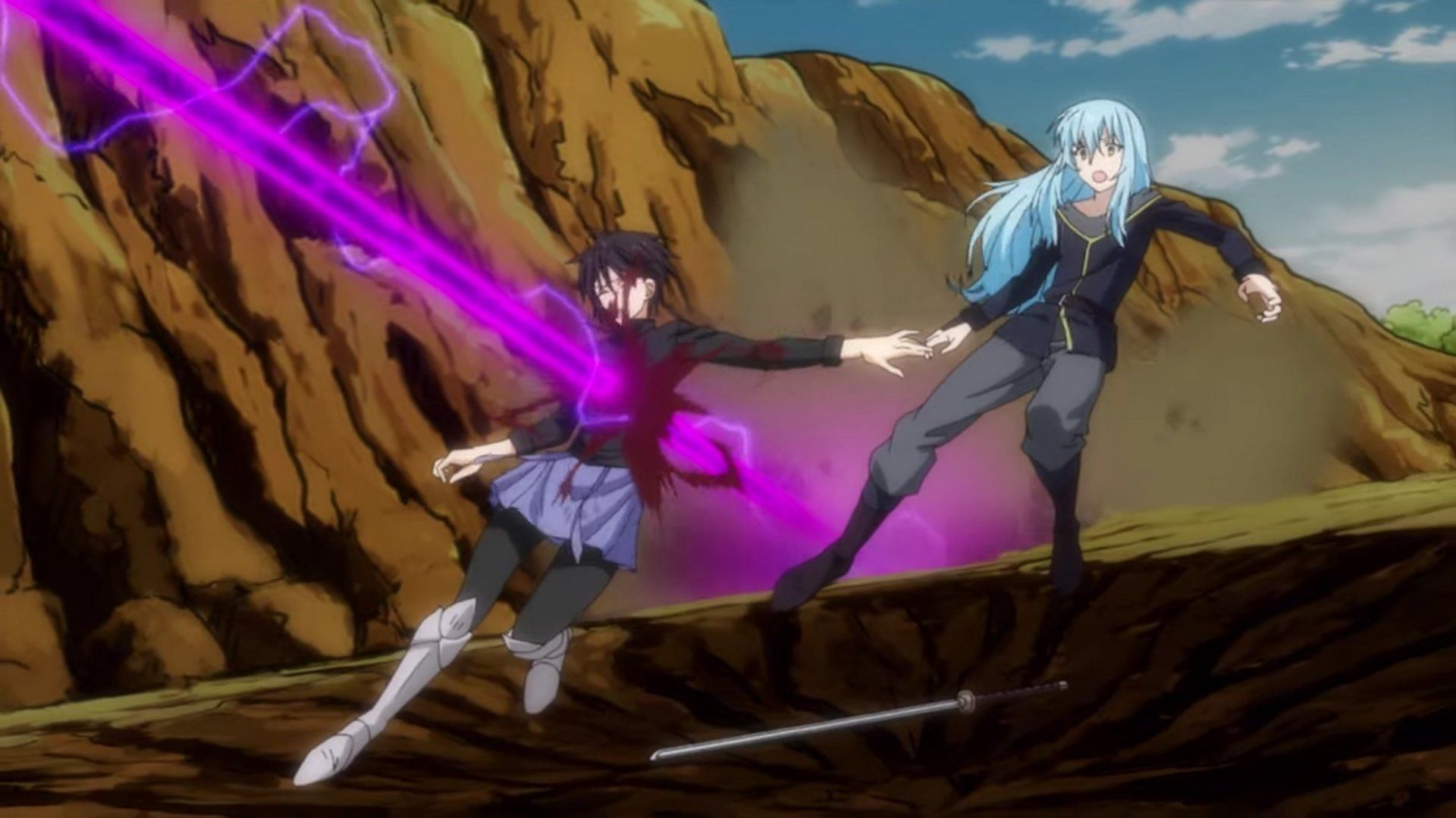 Hinata takes an attack for Rimuru in the episode (Image via 8Bit)