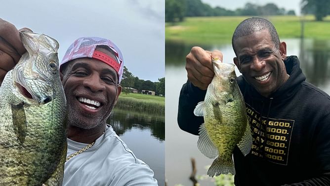 WATCH: Colorado coach Deion Sanders goes fishing while enjoying his offseason ahead of 2024 Big 12 showdown
