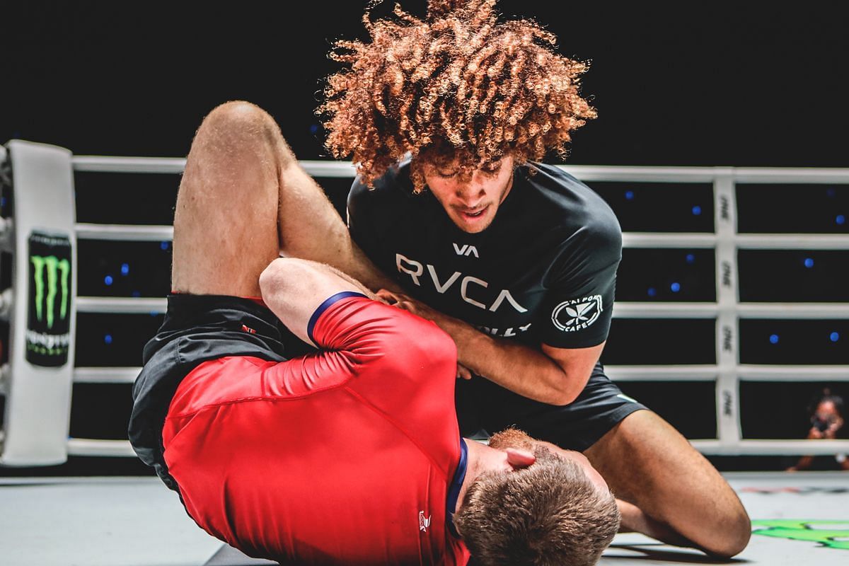 Kade Ruotolo fighting Tommy Langaker (Image credit: ONE Championship)