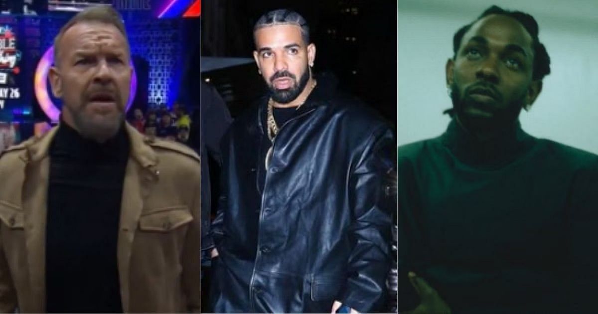 Christian Cage (left), Drake (middle) and Kendrick Lamar (right) [Photos from AEW