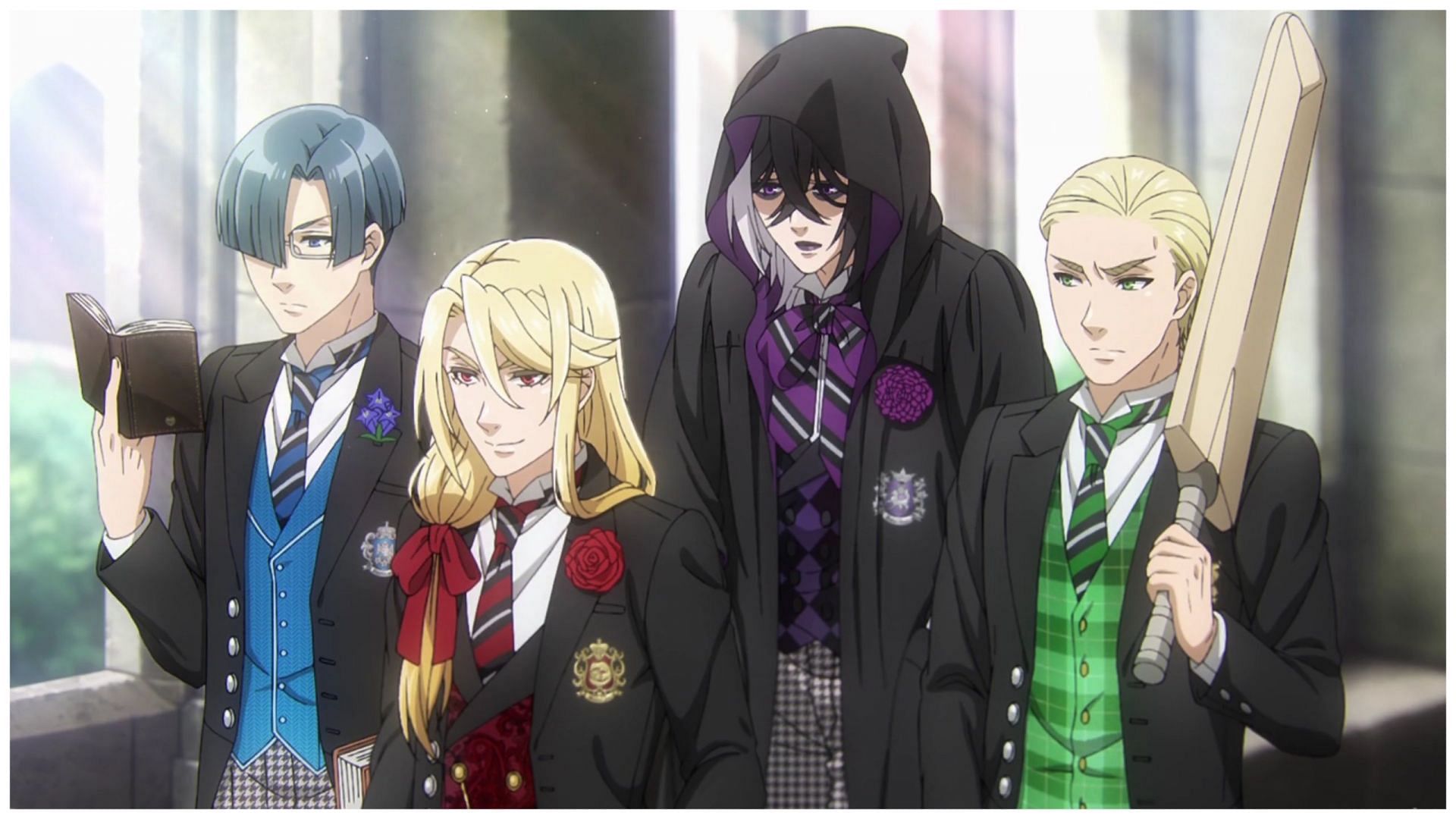 The Four Prefects from Black Butler season 4 (Image via CloverWorks)
