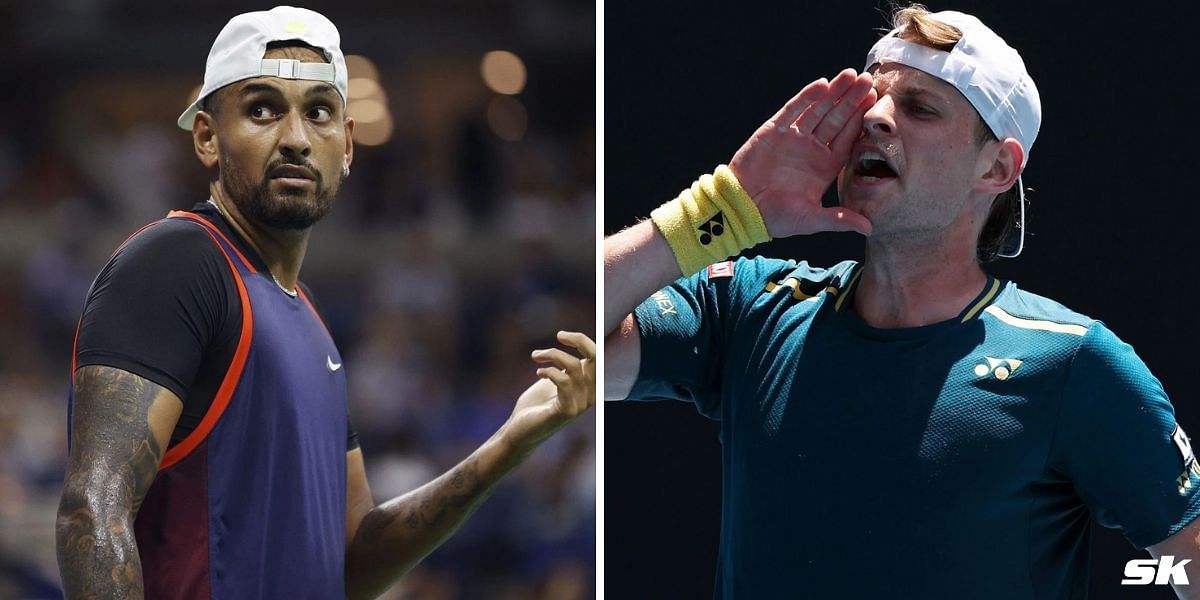 Nick Kyrgios (L) and Zizou Bergs. Photo: Getty