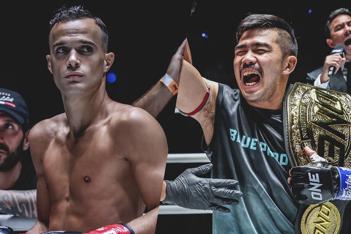 (From left) Jonathan Di Bella and Prajanchai PK Saenchai.