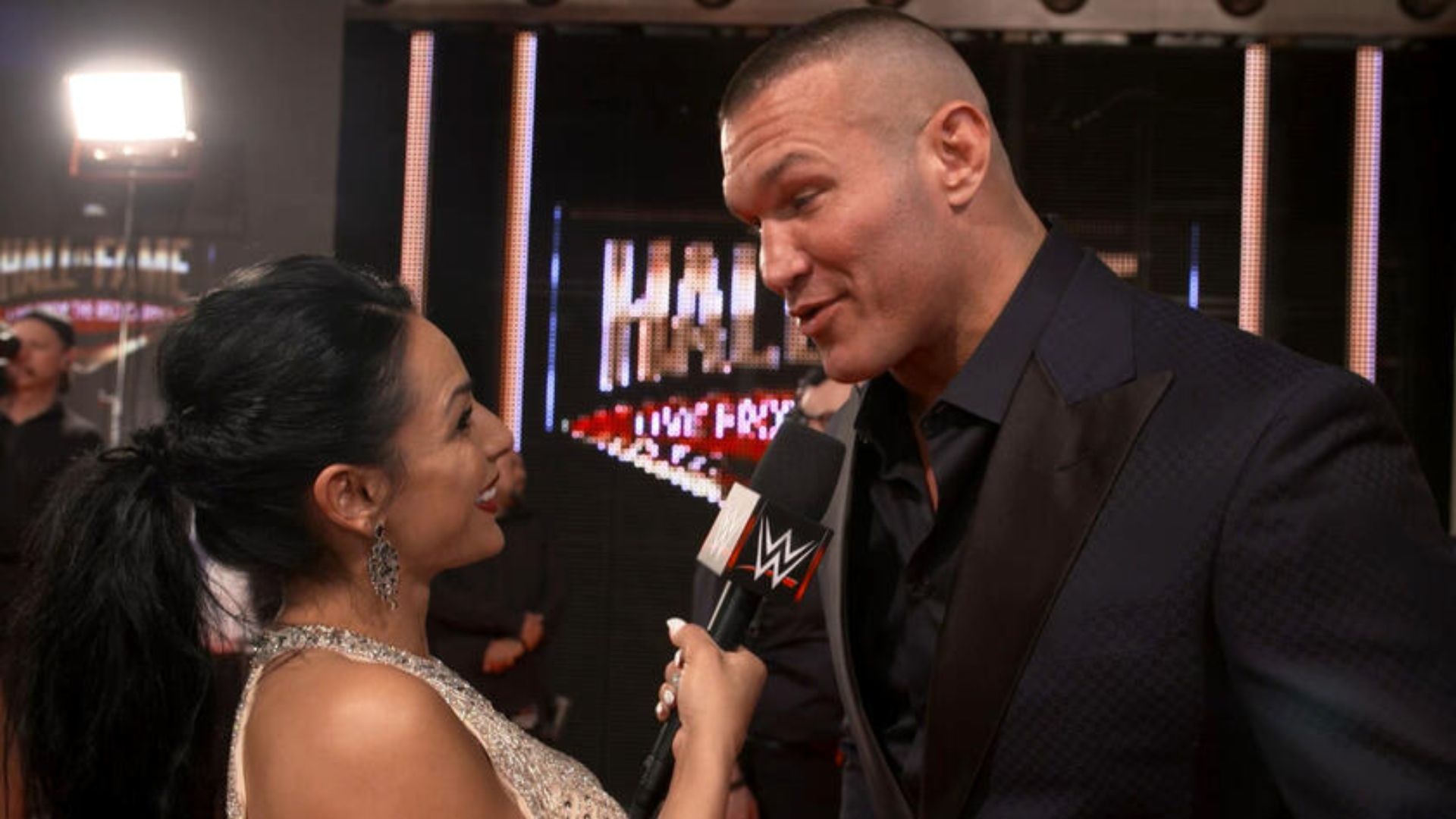 Kim Orton and Randy Orton at the 2019 WWE Hall of Fame