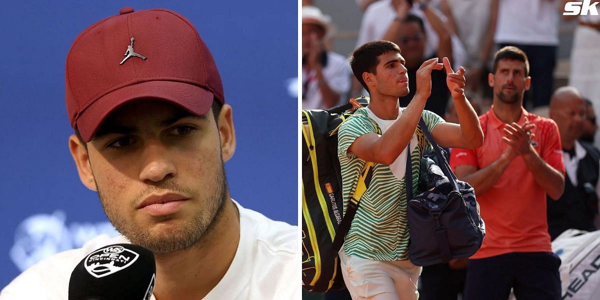 Carlos Alcaraz revisited the cramping he experienced during his 2023 French Open semifinal loss to Novak Djokovic (Source: Getty Images)