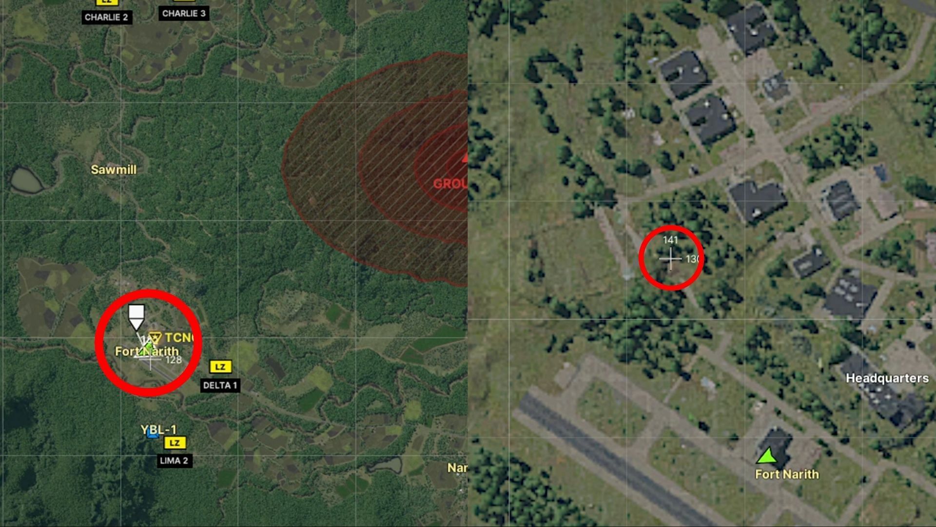 Location of the ammunition depot (Image via MADFINGER Gamer|| YouTube/TroubleChute Basics)