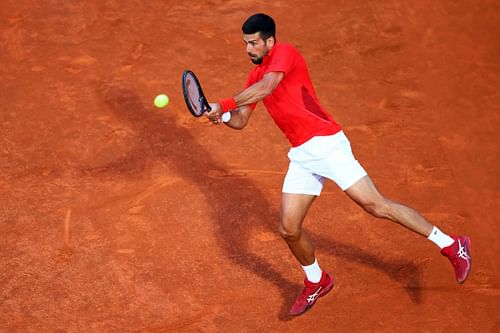 Novak Djokovic at the Italian Open.