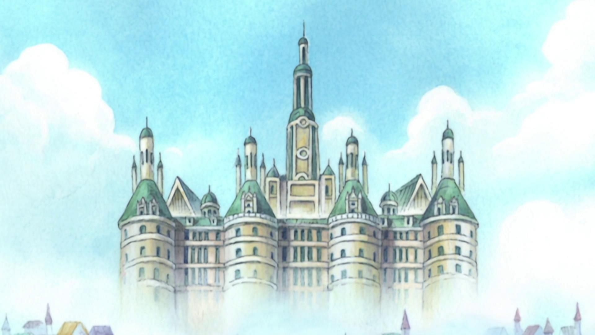 The Pangaea Castle in the Holy Land of Mary Geoise (Image via Toei Animation)