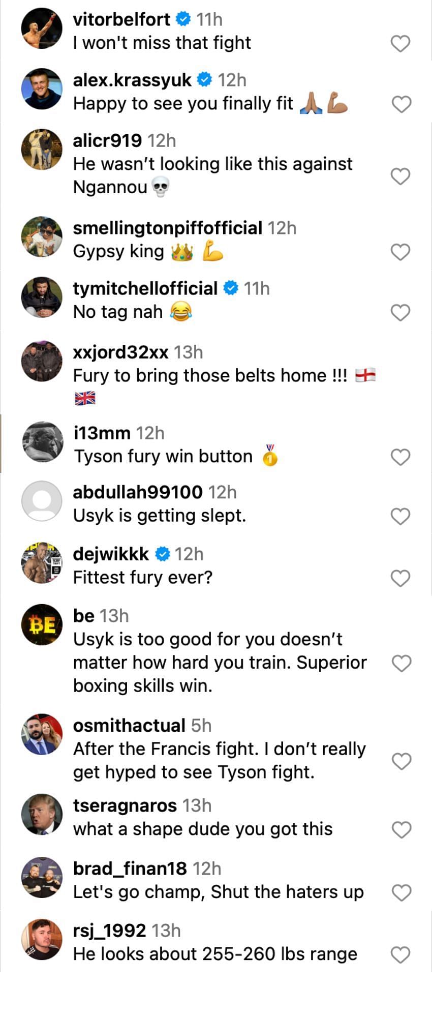 Fans react to Tyson Fury&#039;s updated physique [via @tysonfury on Instagram]