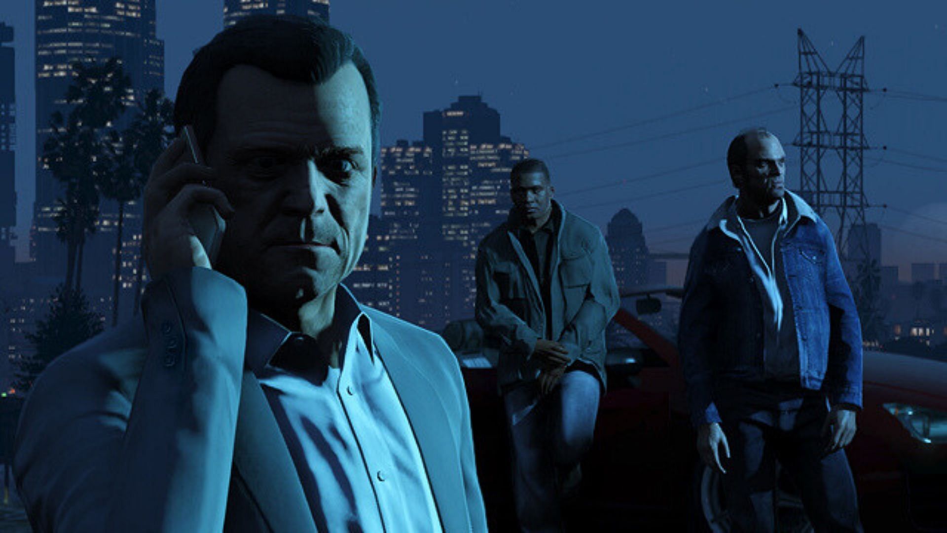 GTA 5&#039;s three protagonists (Image via Rockstar Games)