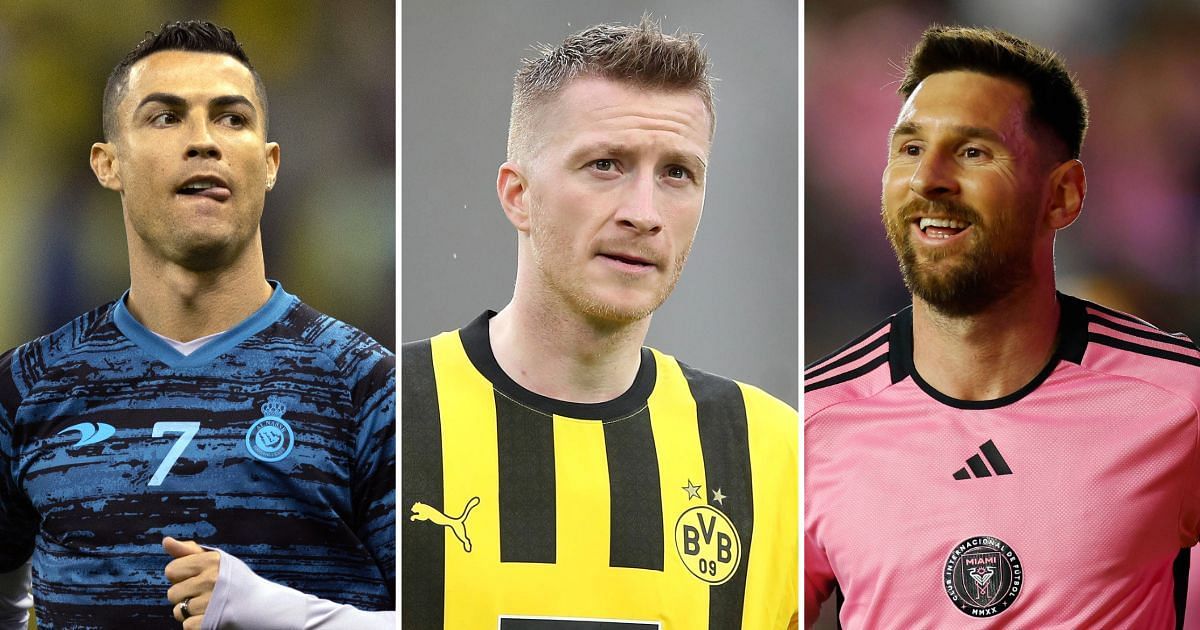 Marco Reus takes his pick between Lionel Messi and Cristiano Ronaldo