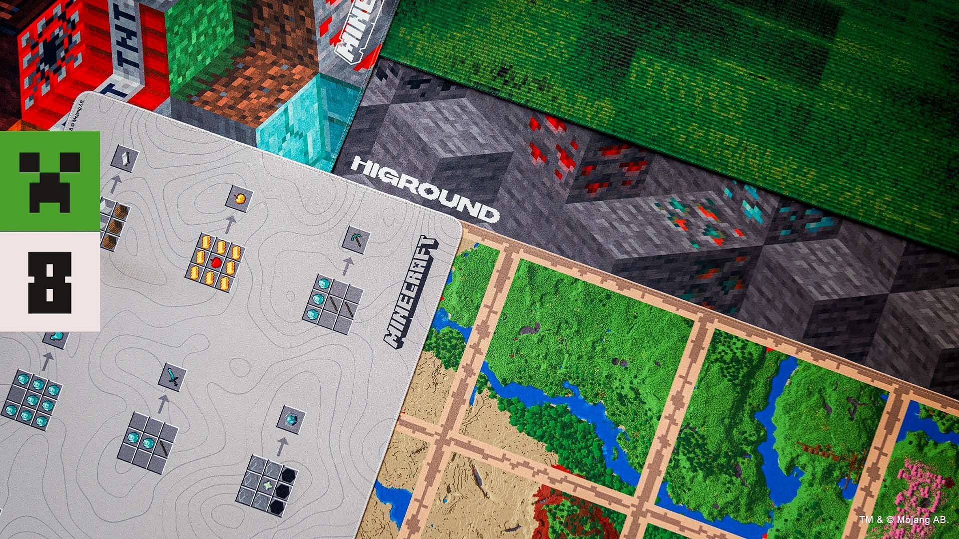 The mouse pads are also thoughtfully designed (Image via Mojang Studios)