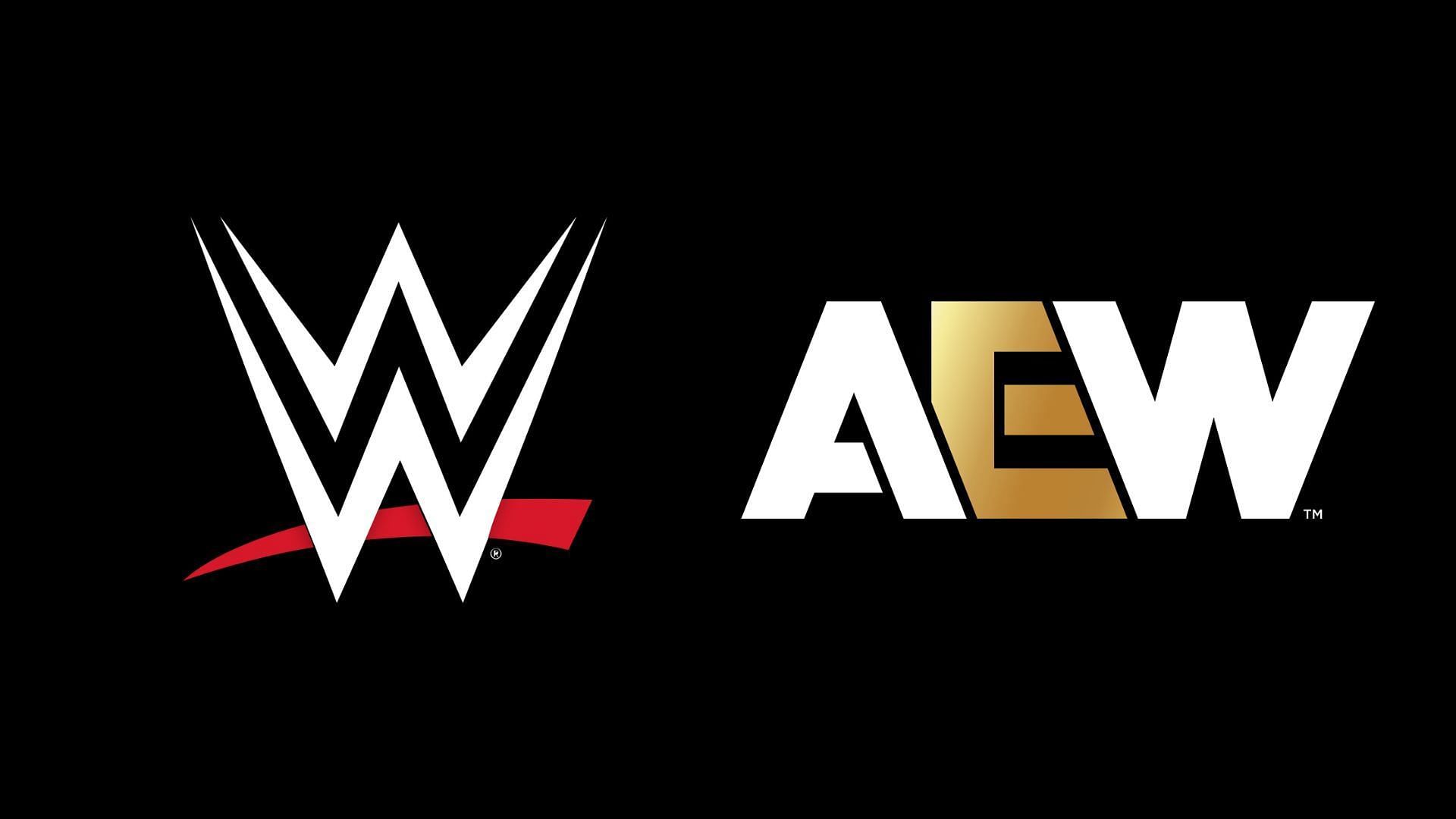 WWE and AEW are top players in the wrestling industry [logos courtesy of WWE Official Twitter account and AEW