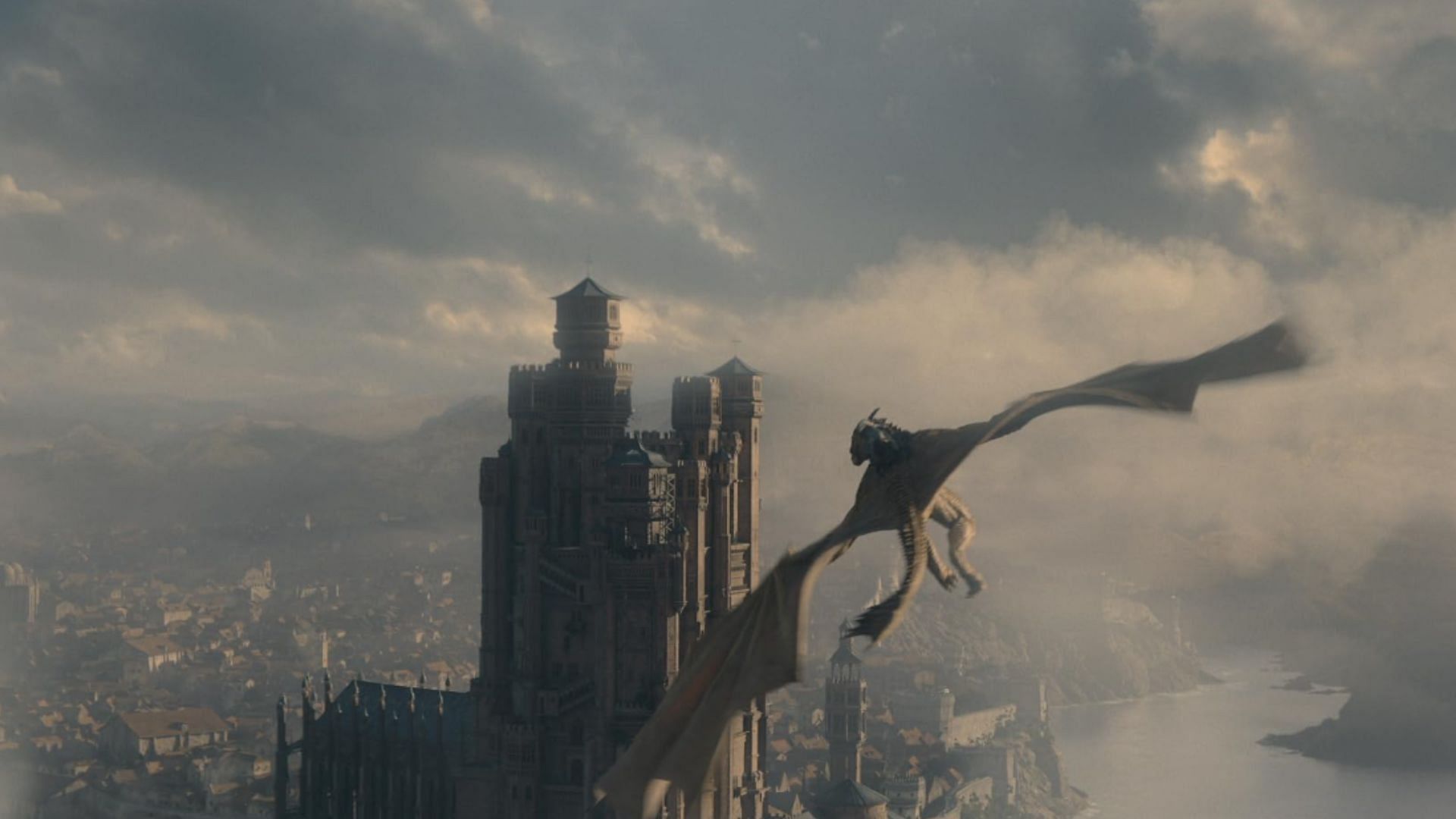 Balerion as an enormous Targaryen dragon (Image via IMDb)