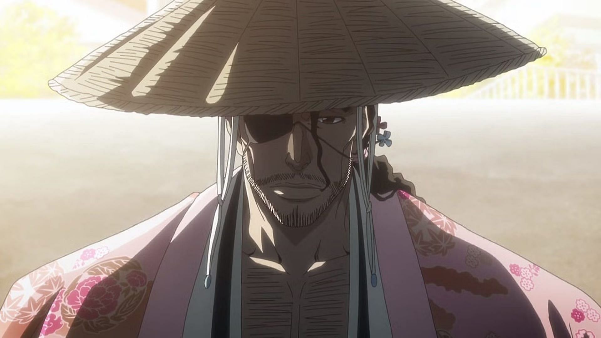 Kyoraku Shunsui as shown in Bleach TYBW (Image via Studio Pierrot)