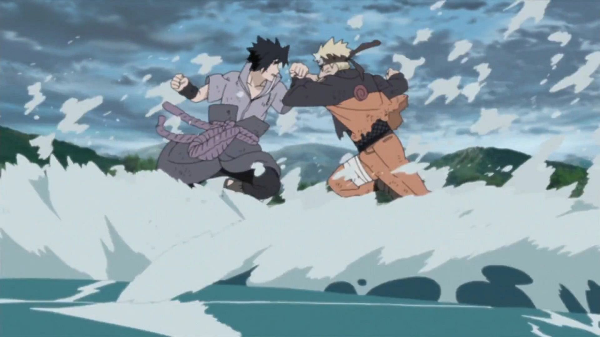 Naruto and Sasuke&#039;s final confrontation (Image via Studio Pierrot)