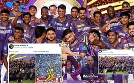 "KKR banned for next entire season for FLYING KISS"- Top 10 funny memes after Kolkata Knight Riders' flying kiss celebration with IPL 2024 trophy