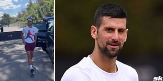 "Today I came prepared"- Novak Djokovic hilariously wears a helmet while interacting with fans at Italian Open a day after freak bottle accident