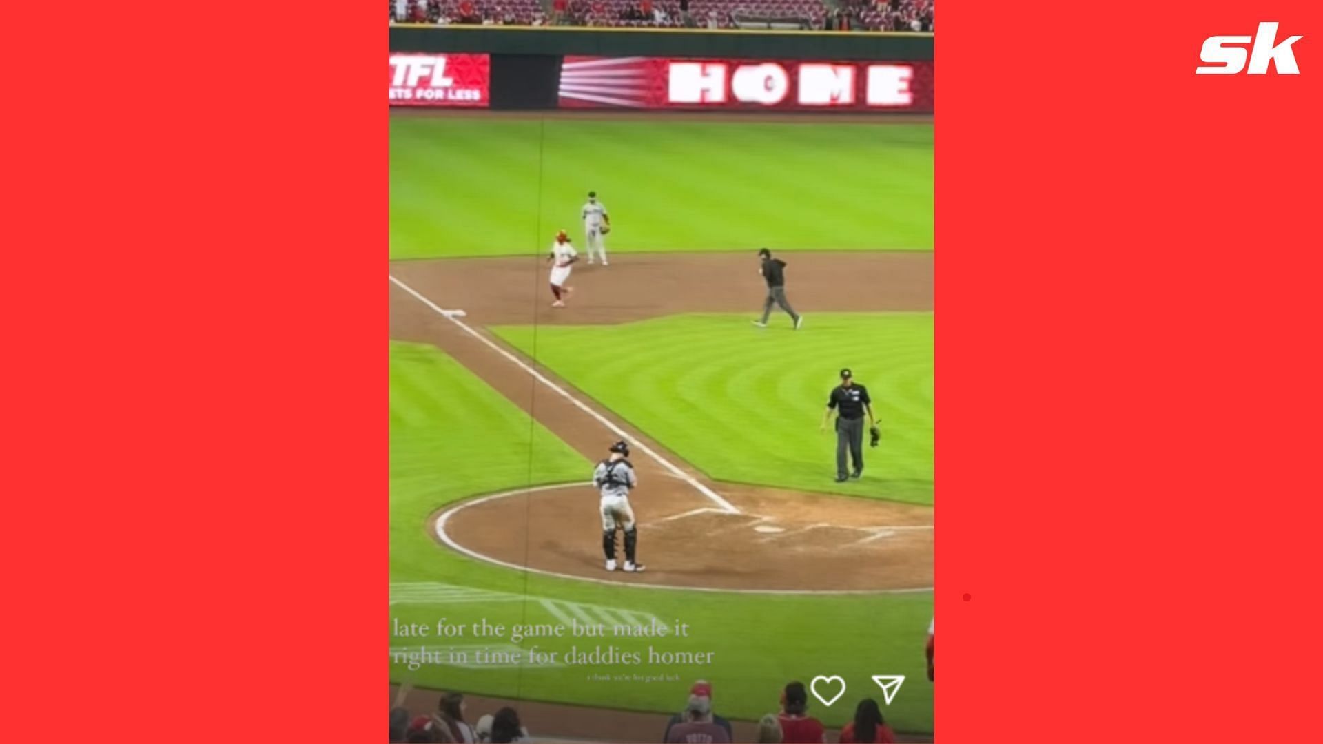 Jonathan India&#039;s wife celebrated his home run via and Instagram story