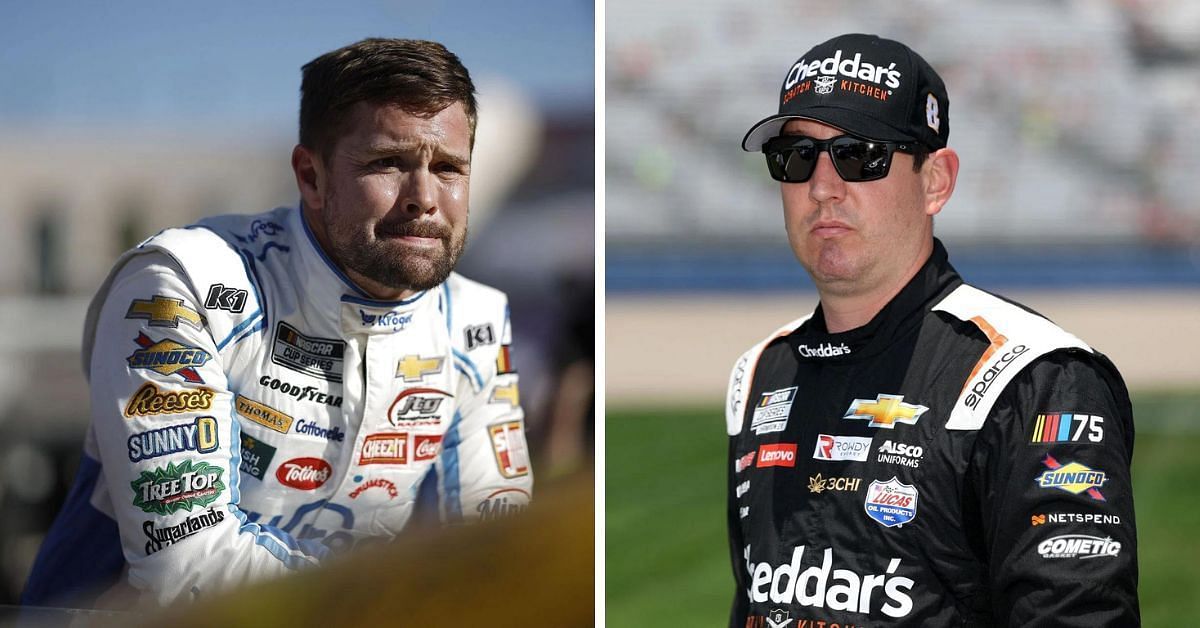 Ricky Stenhouse Jr. (L) uncovered his thought process before lashing his rage out on Kyle Busch (R) (Image: Getty)