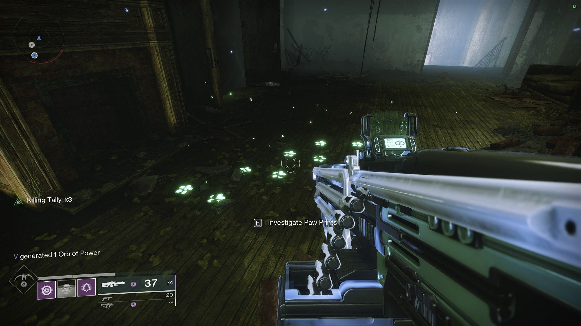 Pawprints near the fireplace (Image via Bungie)